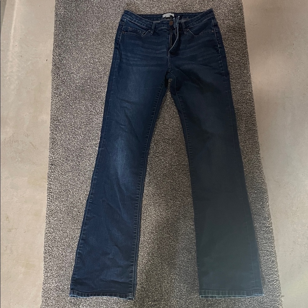 New York & Company Dark Blue Straight Leg Jeans